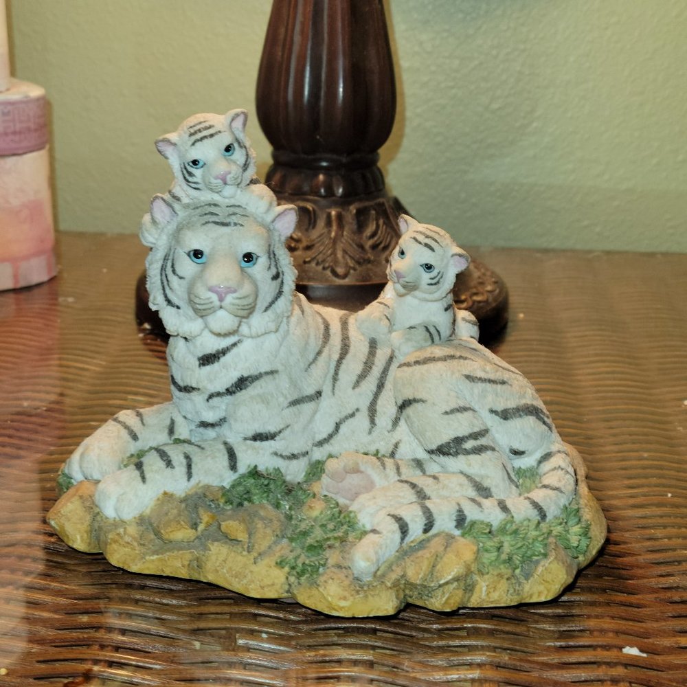 Tiger with Cubs Figurine
